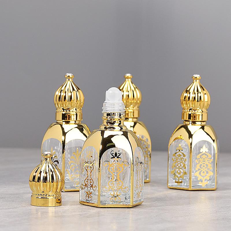12Ml Mini Glass Roll On Bottle Rollerbal Essential Oil Container Blending Perfume Bottle Empty Essential Oil Bottle