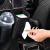 Car Seat Back Storage Bag Leather Car Seat Organizer With Tablet Cup Holder Multifunctional Hanging Seat Back Organizer