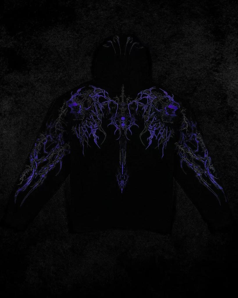 Breathedivinity Men's Dark Style Hoodie - Trendy Autumn/Winter Sports Outerwear