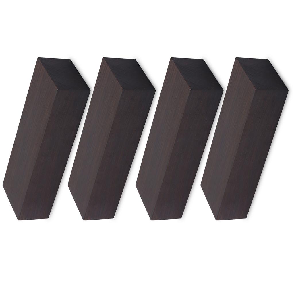 4 ks blok dřeva ebenového dřeva dřevěná deska rukojeti pro nástroje Nářadí 12x4x2,5cm