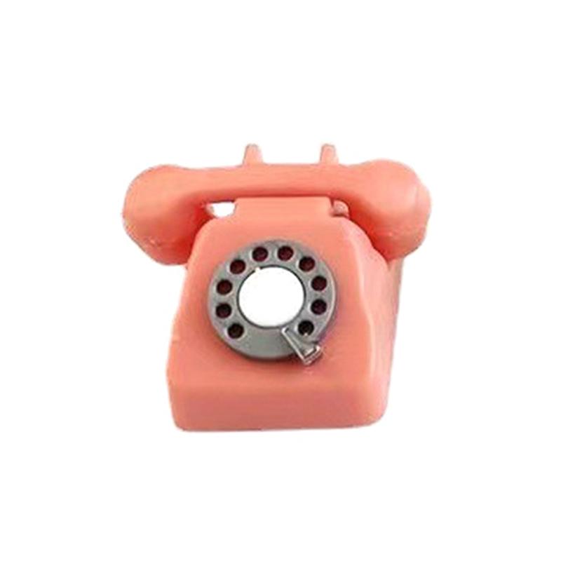 1/12 Dollhouse Miniature Plastic Telephone Classic Furniture Decor Kids Pretend Play House Toy Gift Accessories