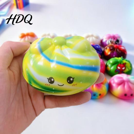 Sensory Fidget Toys for Kids Colorful Bun Squeeze Toy Soft Cute Christmas Stocking Stuffers Children Stress Relief Toy Adults Anxiety Reducer Travel