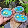 Mini Lotus Pond Micro Landscape Ornament – Rockery Fish Tank DIY Sand Table Bonsai Decoration