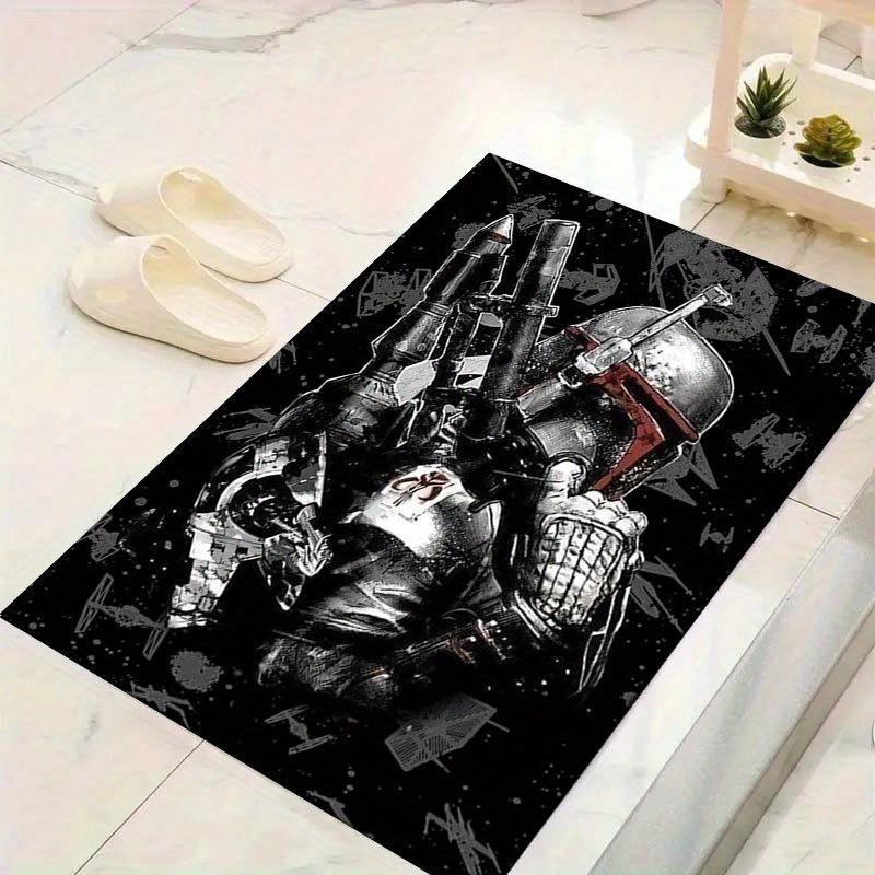 1pc Disney Star wars Yoda Pattern Carpet Area Rug Non-slip Carpet Hand Washable Floor Mat Suitable For Living Room Bedroom Home Decor Room D 60cm by 90cm