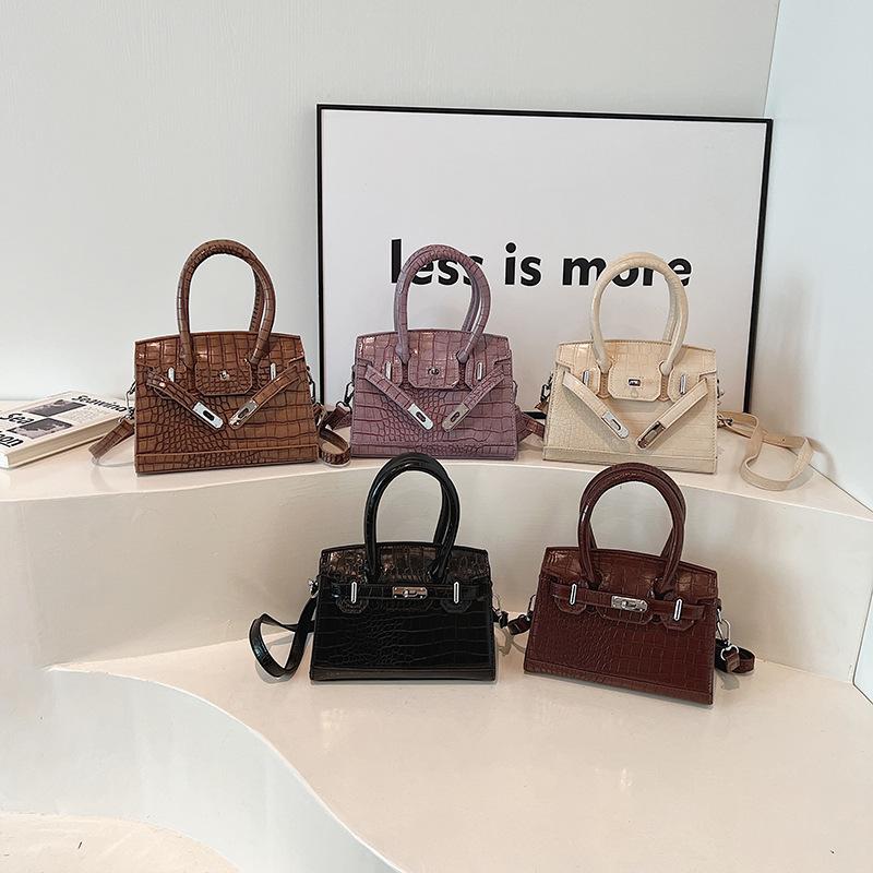 Autumn new fashion stone pattern 20 platinum bag portable shoulder oblique span women's bag