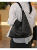 Women's 2025 Retro Large Capacity Woven Shoulder Tote Bag - New Fashion, Commute Style.