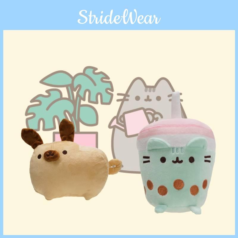 Cute Gray Fat Cat Plush Toy Doll Stuffed Animal Souvenir Cartoon Figure 20cm