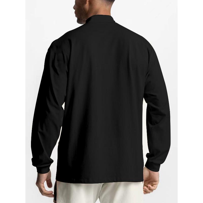 Men's Polyester Long Sleeve T-Shirt Soft Breathable Casual Daily Top