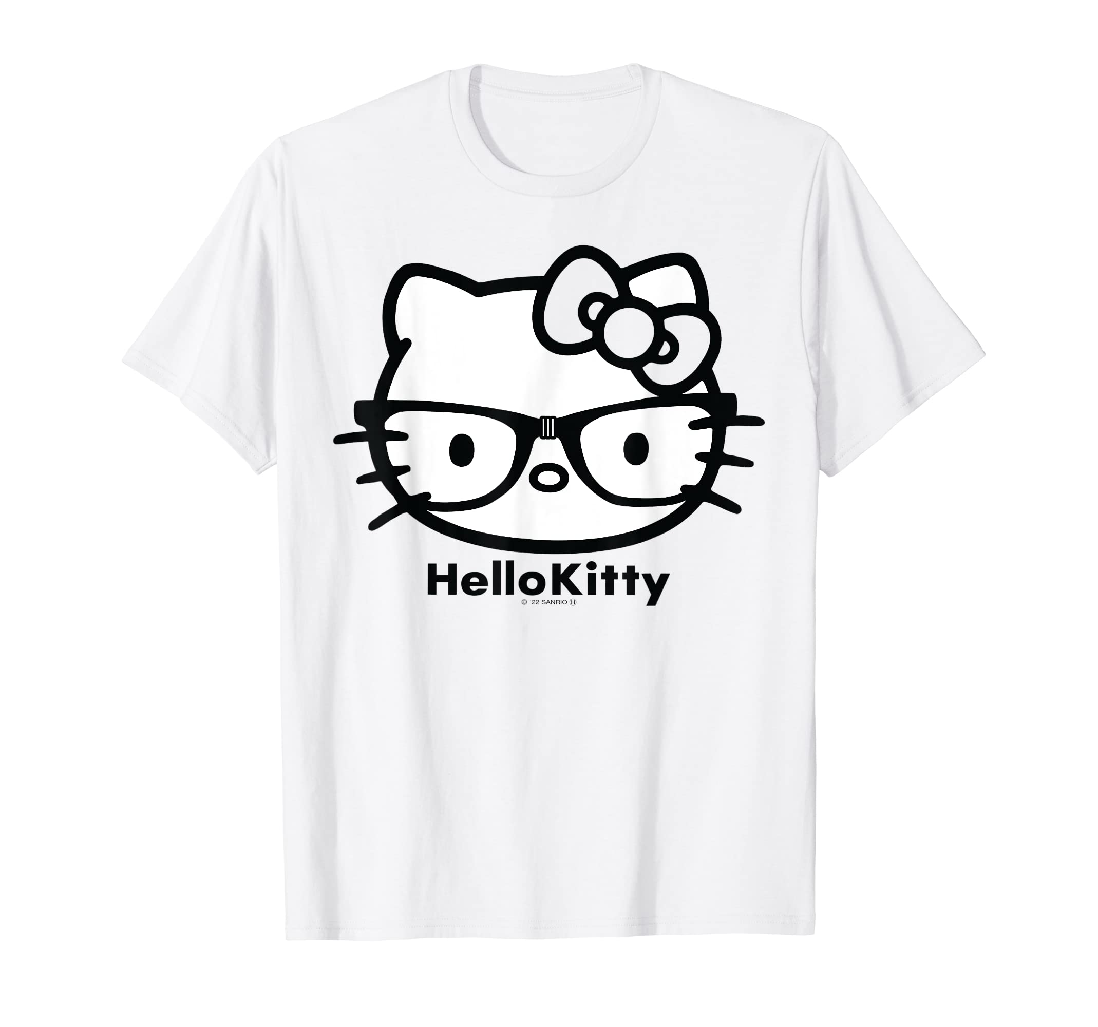

Hello Kitty US design face glasses T-shirt білий