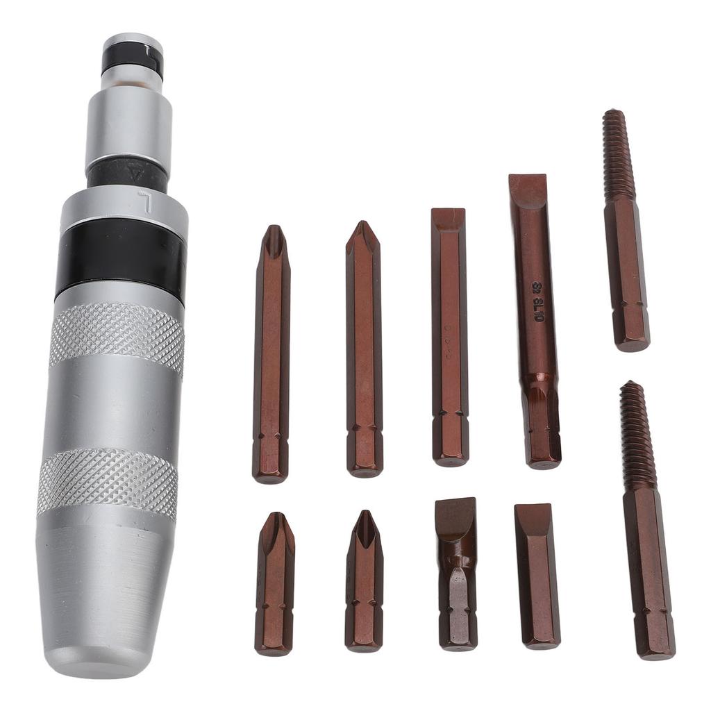 12Pcs Impact Screwdriver Set Craftsman Kit CRV Home Tools with Handle Screw Extractor Storage Box