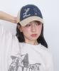 LMR Motif Applique Embroidery Two-Tone Ball Cap Beige
