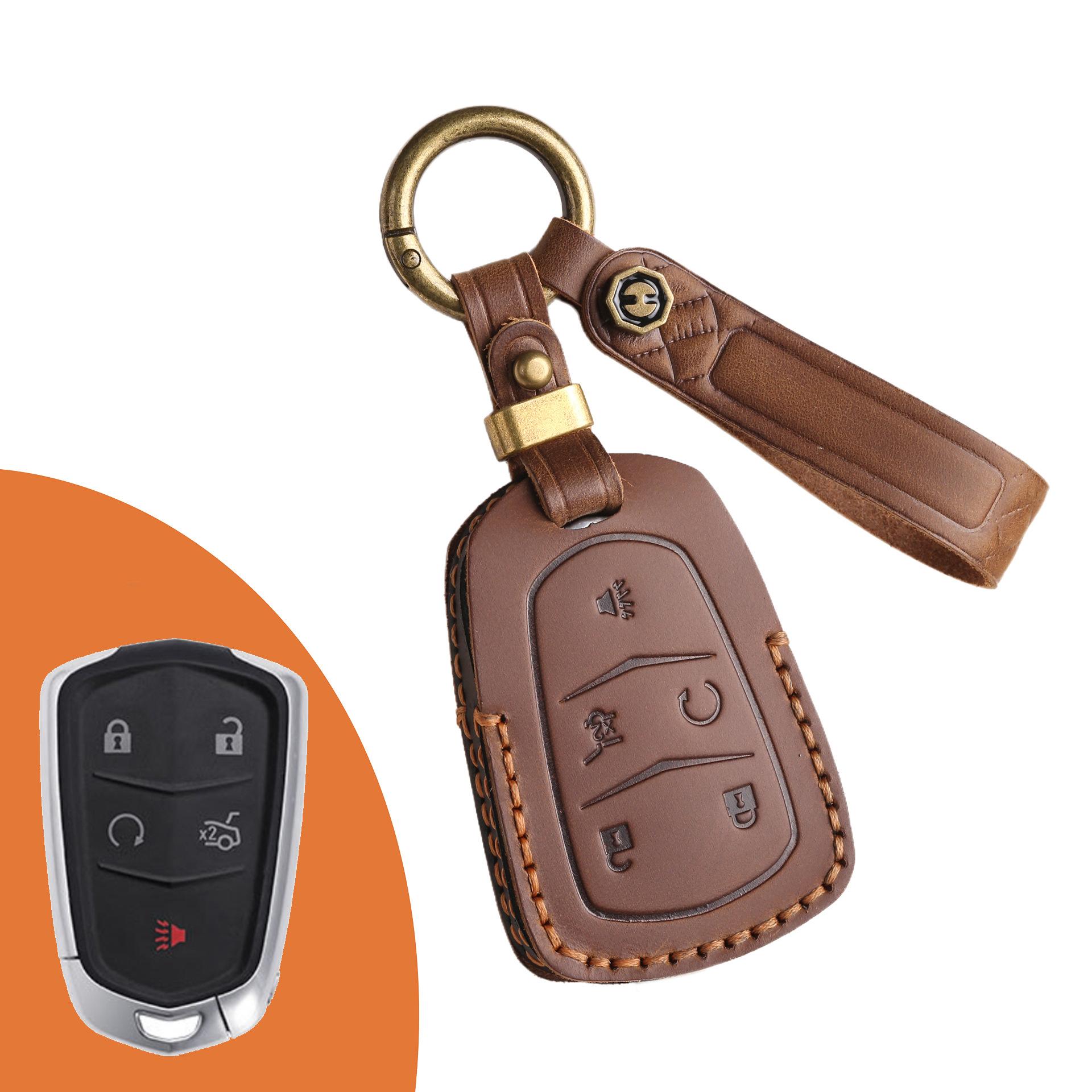 

Applicable to Cadillac car key cover ct4ct6ct5 genuine leather xt4 cow xt6 protection atxl high-end xt5 bag