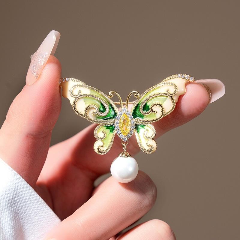 Ancient style auspicious clouds peony flower brooch elegant temperament high-end fashion corsage cheongsam Hanfu suit pin accessories