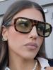 Oversized Rectangle Hip Hop Sun Glasses Glasses for Ladies Trendy Classic Men Vintage Traveling Trend Design Shades Eyewear UV400