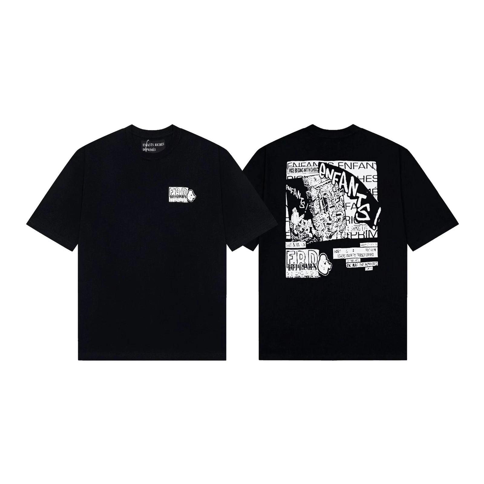 Меланхоличная футболка с коротким рукавом ERD Sketch Graffiti Loose Casual Ричи Рич 3XL
