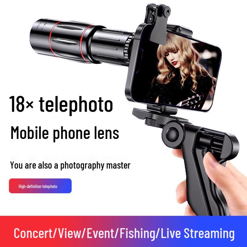 High-Definition Portable 18x Mobile Phone Telescope Lens for Outdoor Photography