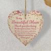 Wooden Heart Hanging Sign Birthday Mothers Day Gifts Thank You Gift For Mom Home Door Decorative Ornaments Pendant
