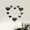 10pcs Love Hearts Mirror Wall Sticker Durable DIY Simple Wall Stickers Decal Removable Paster for Living Room Art Home Decor