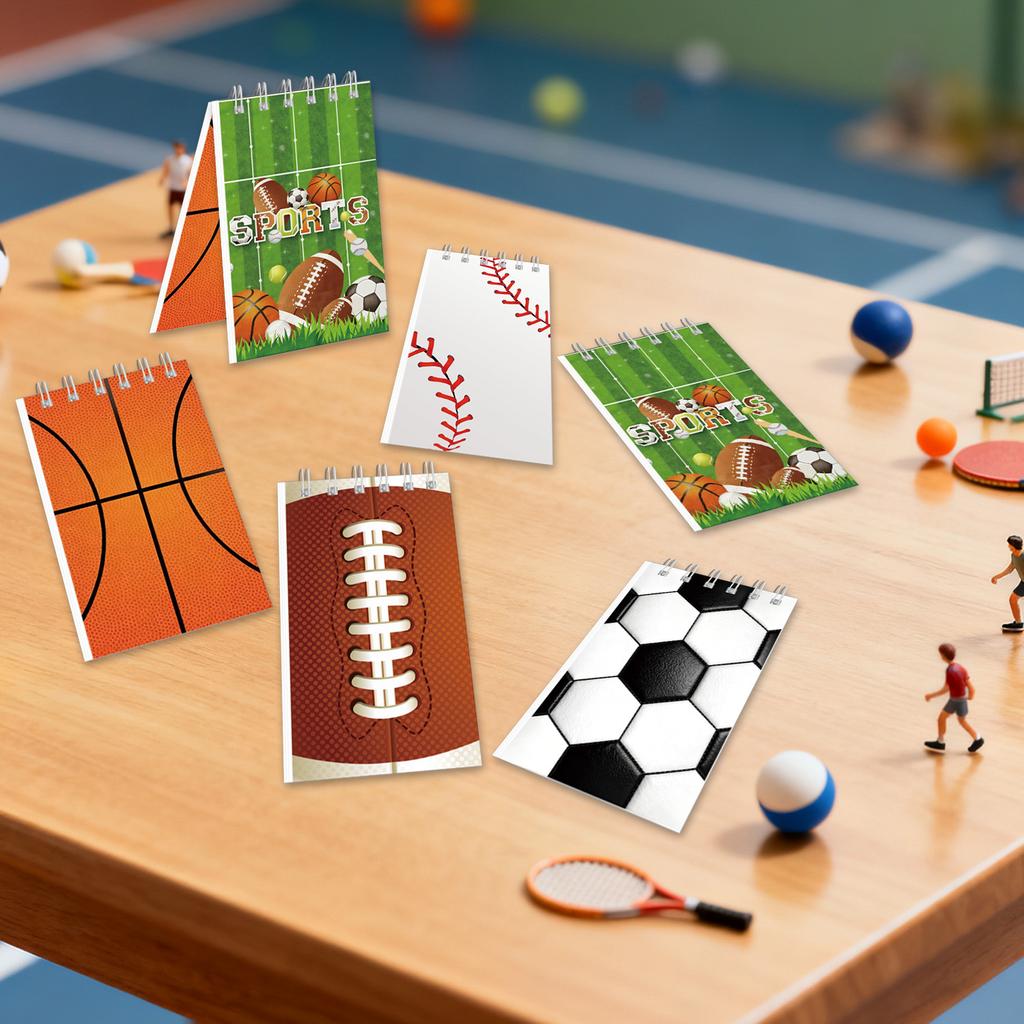 Notepads Baseball Football Soccersports 10 Pcs Spiral Journal Notebooks Football Notepadsnotebooksmini Notepads Spiral Journal