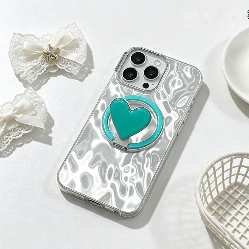 Macaron Ins Style Heart Shape Magnetic Foldable Metal Universal Magsafe Phone Stand