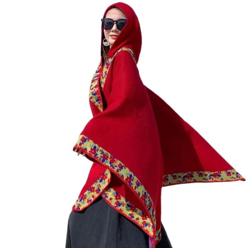 Ethnic Styles Shawl Vintage Pattern Shawl Shawl Soft and Comfortable Tippet for Autumn and Winter