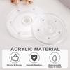 Uxcell Acrylic Lazy Susan Rotating Platform, 4-inch Clear Rotating Platform Organizer with Ball Bearings, 360-Degree Rotating Tray, Fragrance Storage
