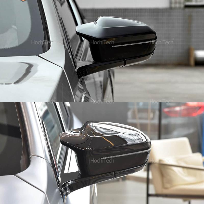 For BMW 5 7 Series I5 I7 G60 G61 G70 2025-2026 Mirror Cap Sticker Bright Black Rearview Mirror Cover Wing Side Rear View  LHD