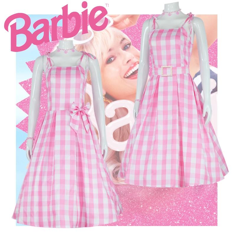 2023 Summer Season Barbie Cosplay Dress With Tight Polyester Fabric