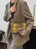 Stylish Retro Snake Skin Texture Chain Crossbody Bag - Women's Versatile Small Square Shoulder Bag