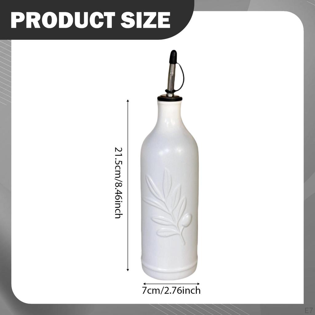 Ceramic Oil Dispenser Bottle, Dispenser, Versatile, Elegant And Easy-tKitchen Bottle for