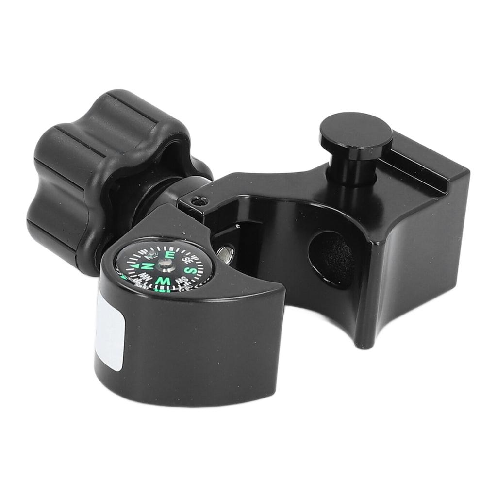 32mm Range Pole Cradle Bracket Aluminum Alloy Portable Data Collector Cradle with Compass