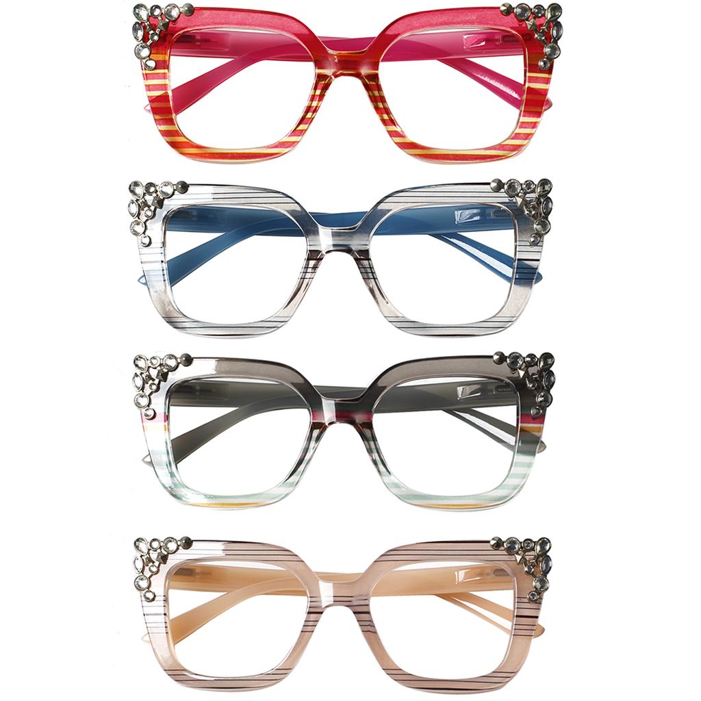 Oprah Style Stylish Diamond Crafted with Spring Hinges Diopter Glasses TUREZING Presbyopia Eyeglasses Professional Vision Correction