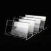10Pcs Acrylic Small Label Holder Clear Sign Card Stand Durable Card Holder