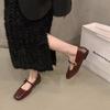 Flat Mary Jane black single shoes women's shoes spring 2025 new French evening breeze gentle Mary Jane shoes