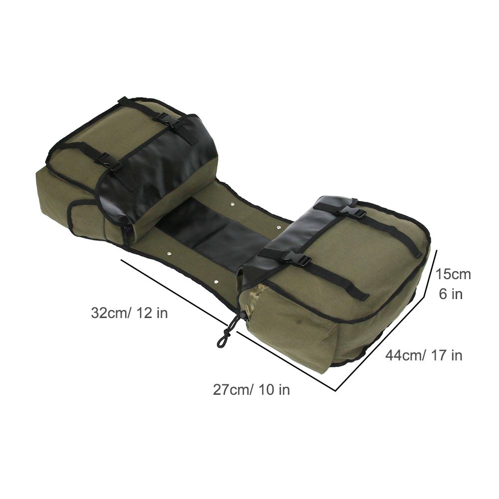 Universal Olive Canvas Motorcycle Bike Side Saddlebag Pannier Bag Luggage Pack