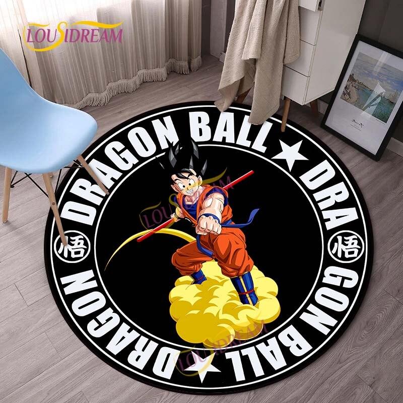 Kulatý kreslený japonský prvek domácí umění měkký protiskluzový koberec počítačová židle dětská herní podložka podlahová rohož dekorativní koberec