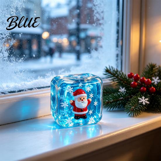 Slow Rising Stress Relief Toy for Halloween Christmas, Anxiety Reduction Ice Cube Squeeze Rebound Decompression Gadgets Toy, Clear Sensory Holiday