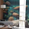 Summer Landscape Ocean Sheer Curtains For Living Room Kitchen Window Curtains Bedroom Tulle Voile Curtains