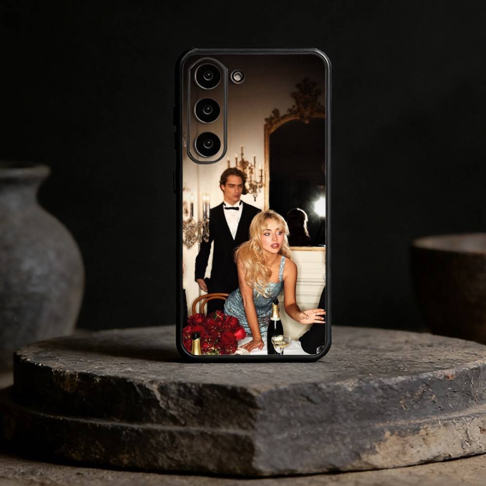 Singer S-Sabrina C- Carpenter Handyhülle Für Samsung Galaxy A13,21s,22,31,32,52,53,71,72,73,Weiche Schwarze Hülle