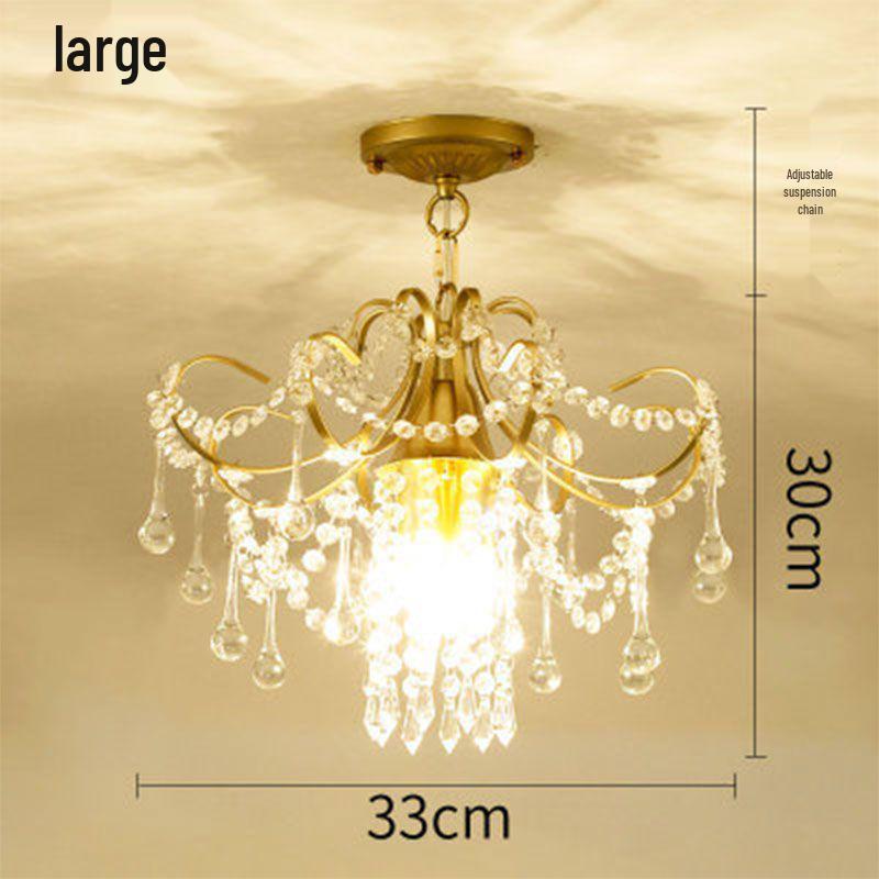 Crystal Chandelier for Bedroom, Hallway, or Living Room - European/American Style, 2025 Model