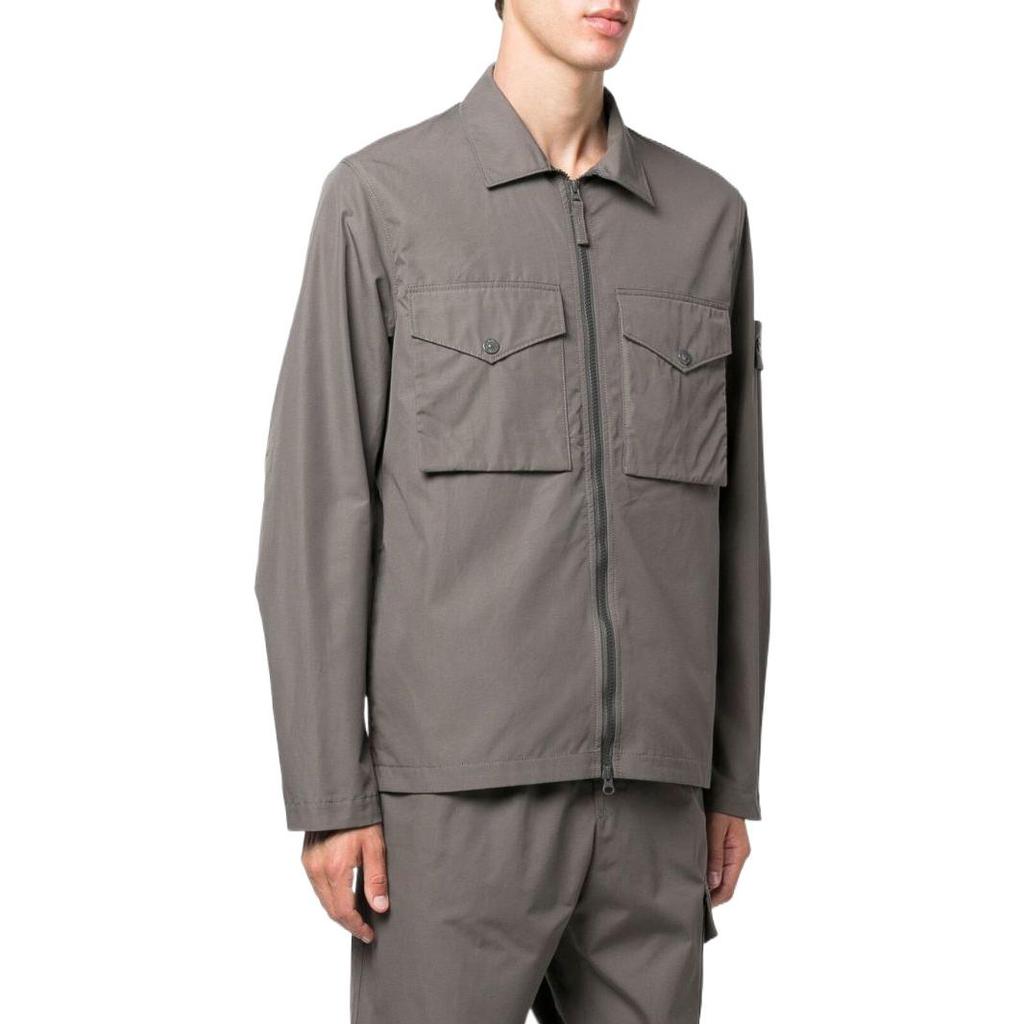 Stone Island Pockets Overshirt Dark Grey Men Tops 7715116F1-V0067