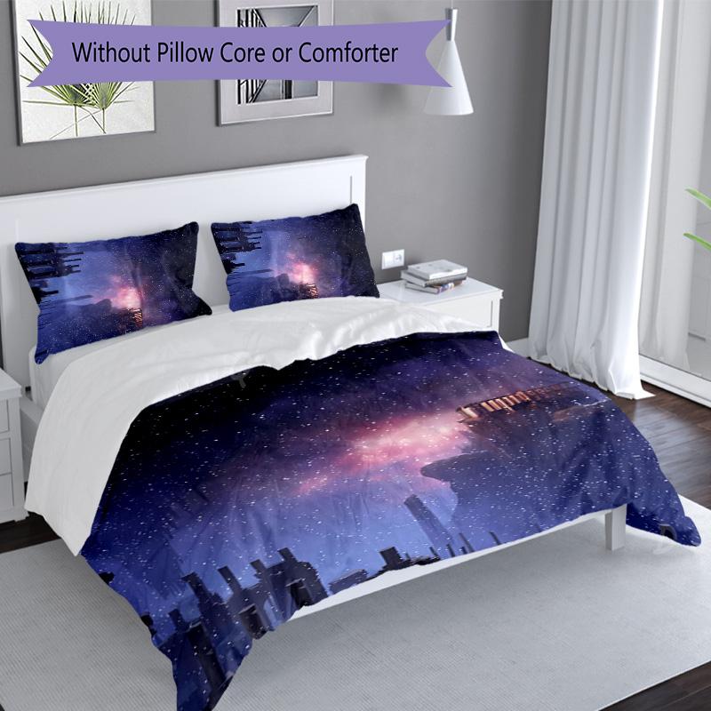 3pcs Game E-ELDEN R-RING pattern bedding set duvet cover set includes duvet cover &pillowcases, perfect all season bedroom decoration & gift