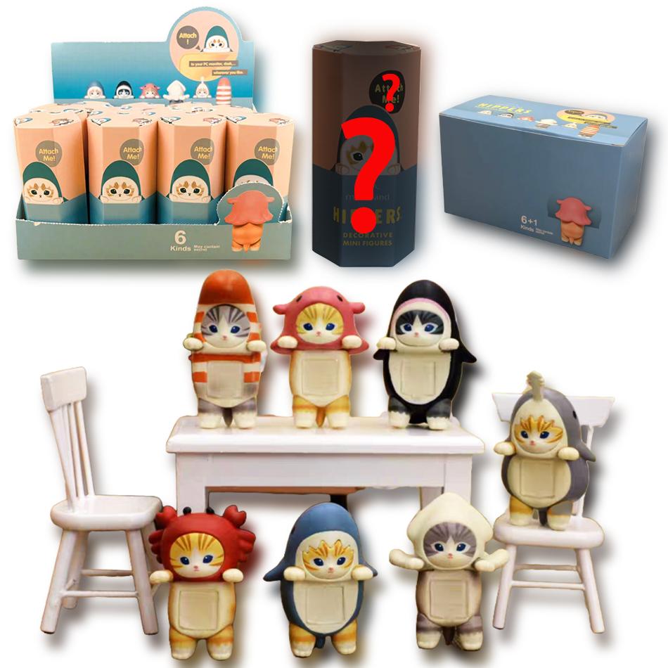 Neue Mofusand Blind Box Hippers Mini-Figur Haifischkatze Action-Figur Spielzeug für Fans Kinder Weihnachtsgeschenk