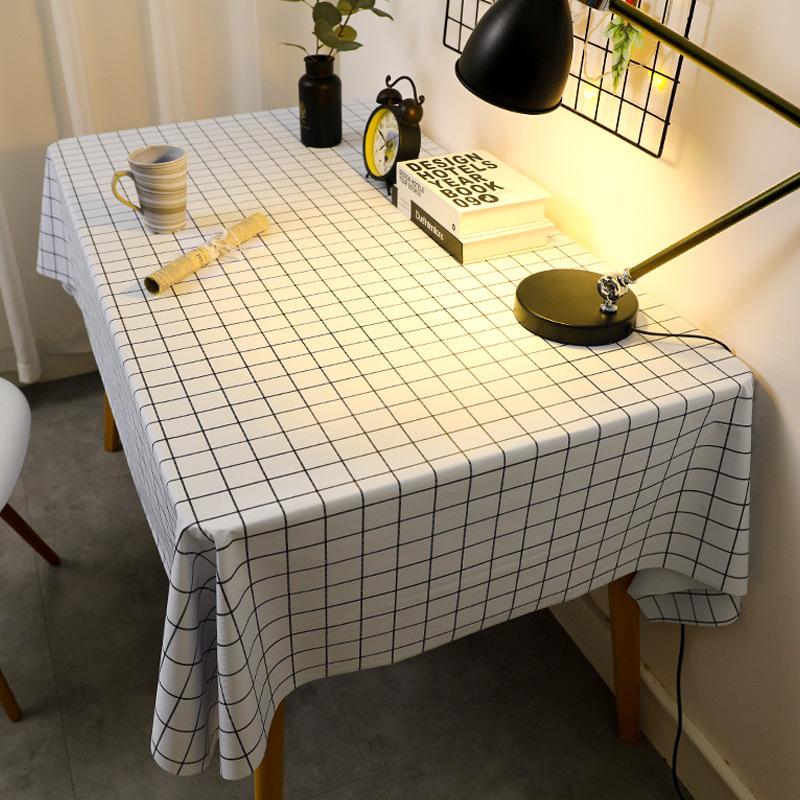 Tablecloth Waterproof and Oil-proof Wash-free Desk Rectangular Dining Table Tablecloth Coffee Table PVC Table Mat