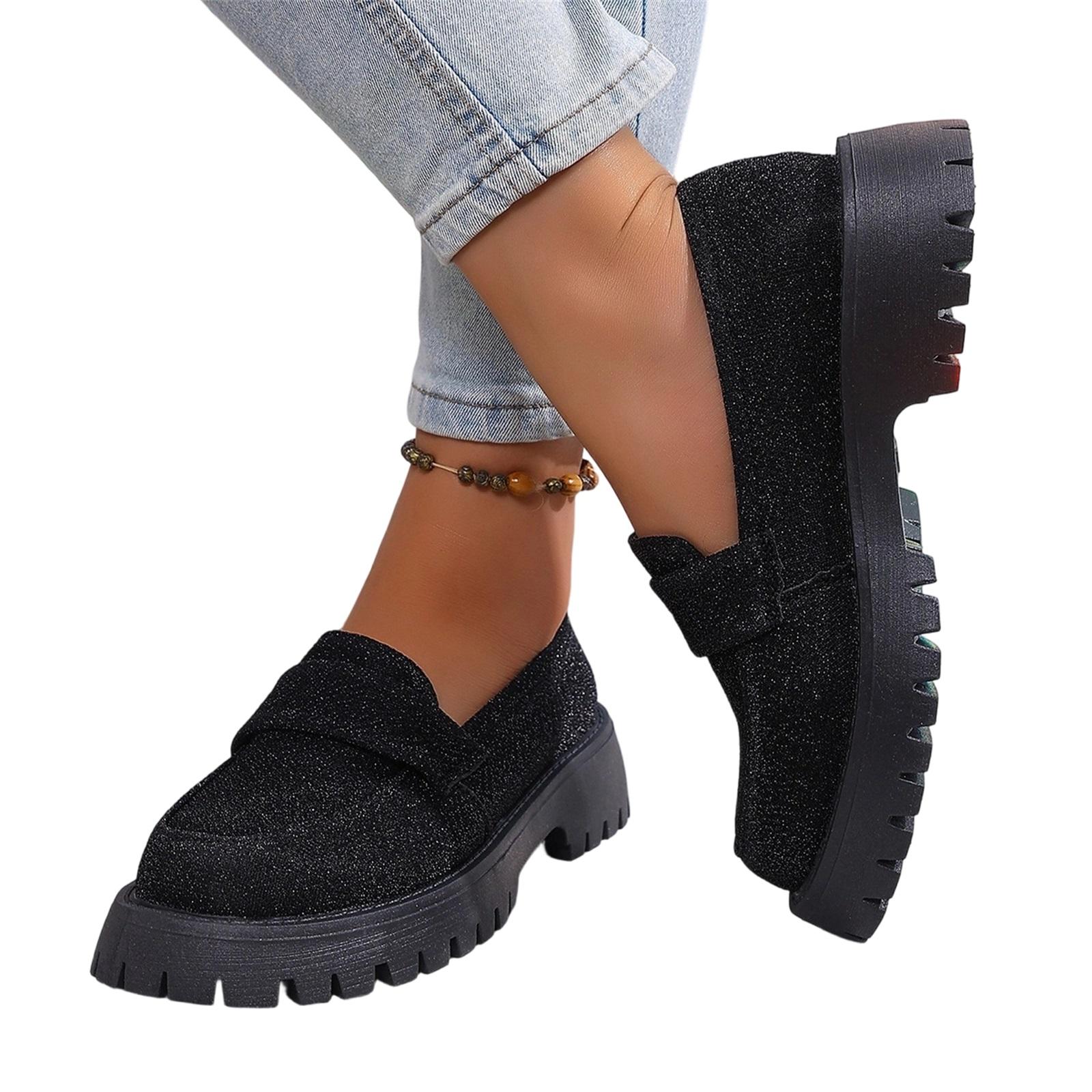 Women s Plus Size Loafers with Subtle - Casual - Shoes for Everyday Wear 35
