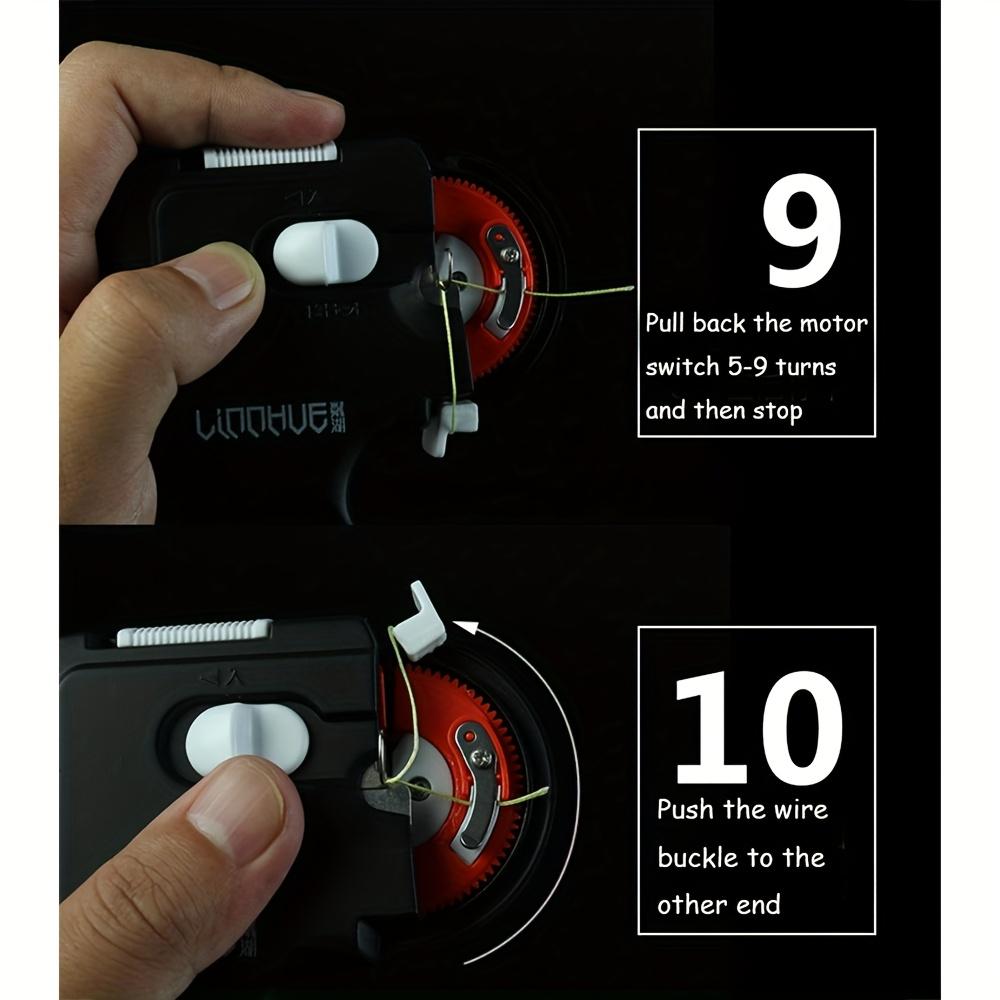 Automatic Fishing Hook Binding Machine, Portable Line Binding Tool, Universal Adaptation, Red - Ideal for Fast and Convenient Fishing Line Management