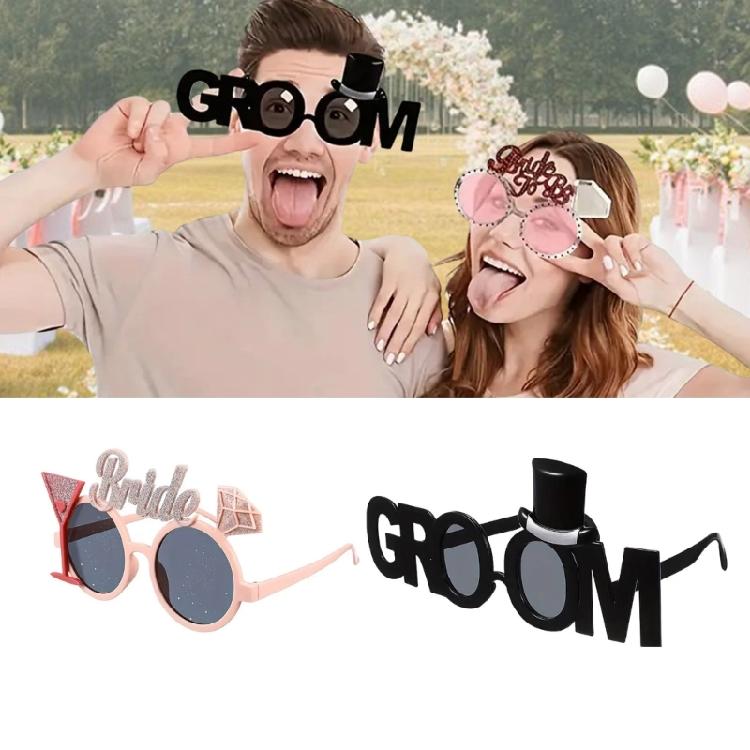 Amusing Novelty Wedding Glasses Plastic Frame Playful Reception Eyewear For Brides Grooms Lightweight Durable Party Accessories