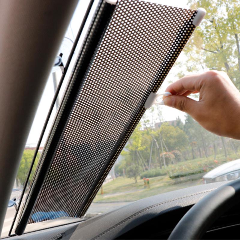 Automatic Car Sunshade Heat Insulation Roller Blinds - Dual-purpose Window Curtains Block Sunlight At Home and In the Car.