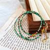 Natural Turquoise BABY Bead Clavicle Chain Necklace Retro National Style Niche Style