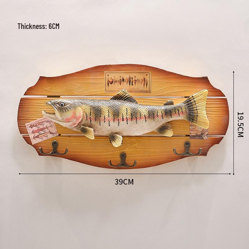 3D-Fisch-Wandanhänger im mediterranen Stil für Hotel- und Flurdekoration